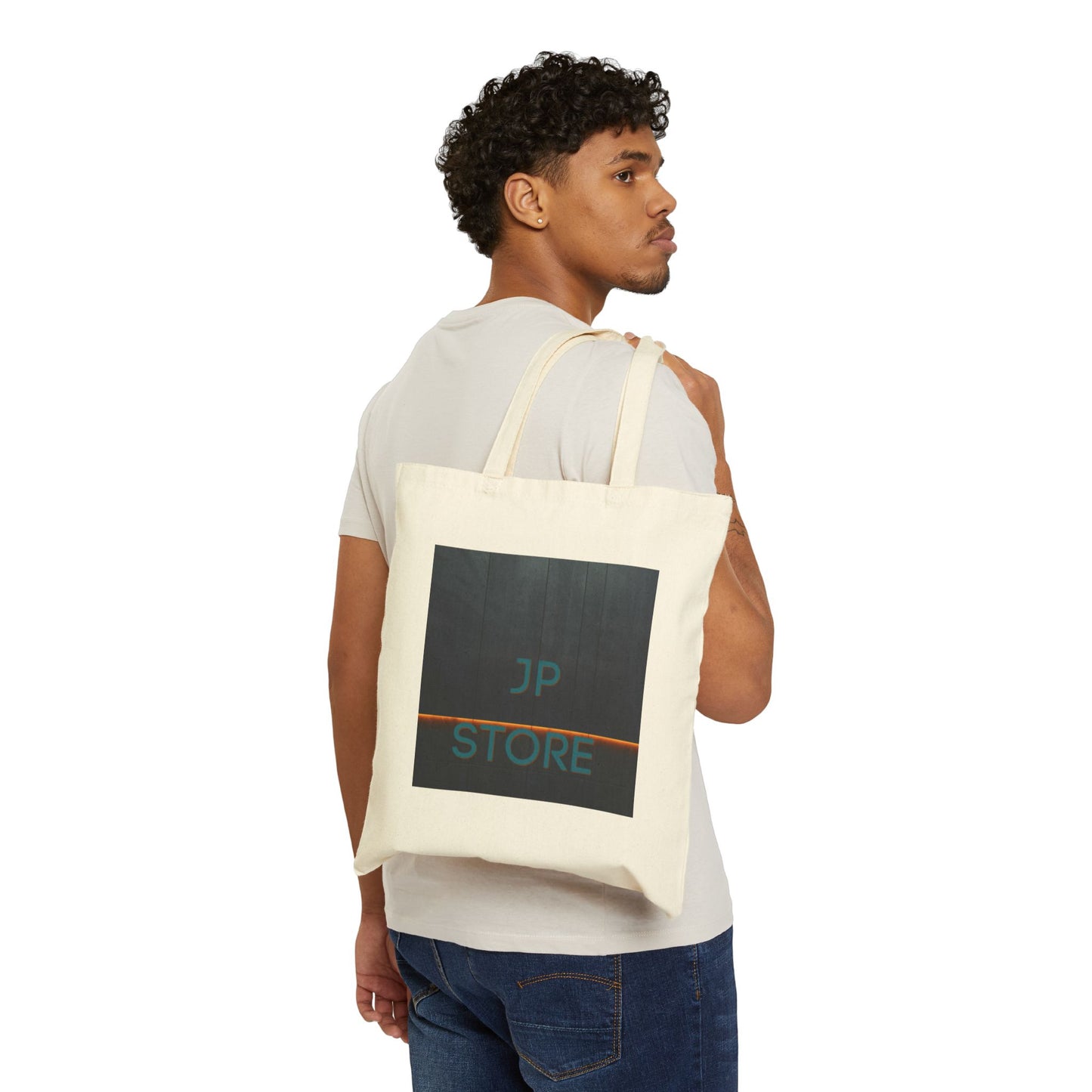 Canvas Tote Bag — Minimal JP Store Logo Eco Shopper